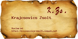 Krajcsovics Zsolt névjegykártya