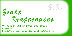 zsolt krajcsovics business card